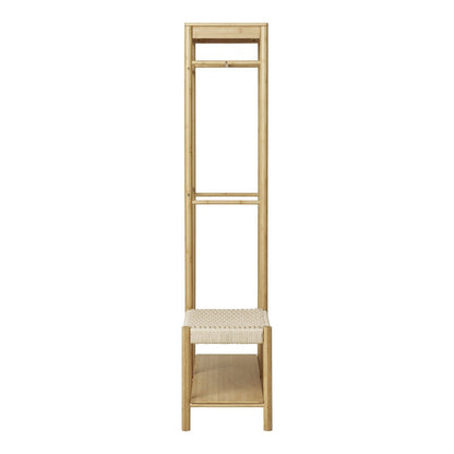 House Nordic ApS - Ember Kledingrek - Naturel, Bamboe, Papieren Koord, 95x36x165 cm - Deco Delights