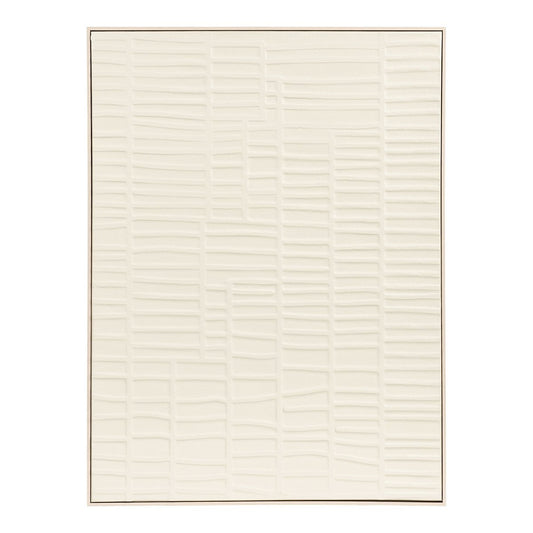 House Nordic ApS - Ena Relief Wanddecoratie, beige, 60x80 cm - Deco Delights
