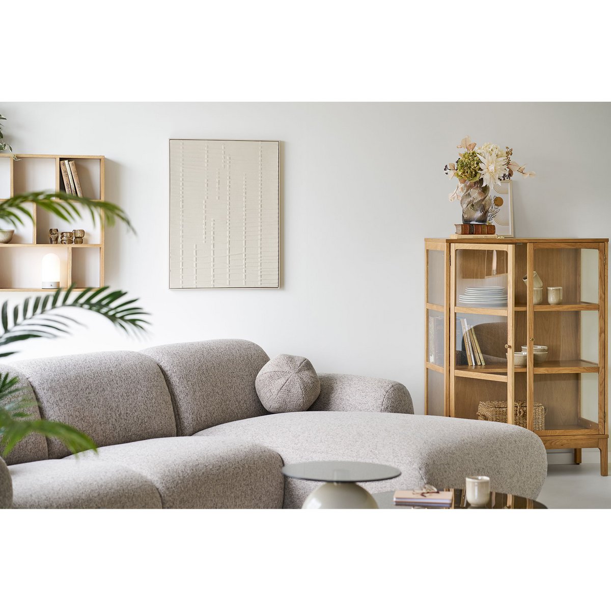 House Nordic ApS - Ena Relief Wanddecoratie, beige, 60x80 cm - Deco Delights