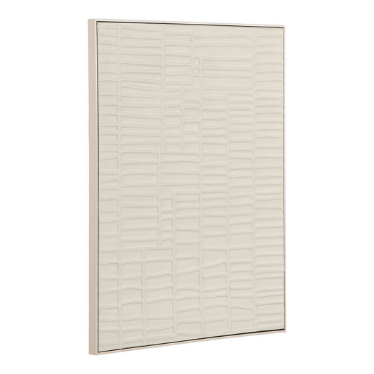 House Nordic ApS - Ena Relief Wanddecoratie, beige, 60x80 cm - Deco Delights