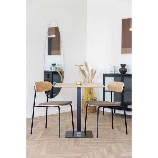 House Nordic ApS - Estepona Eetkamerstoel - Naturel/Bruin/Zwart, 51x47x77cm - Set van 2 - Deco Delights