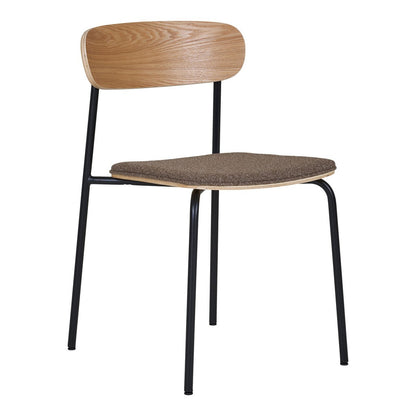 House Nordic ApS - Estepona Eetkamerstoel - Naturel/Bruin/Zwart, 51x47x77cm - Set van 2 - Deco Delights
