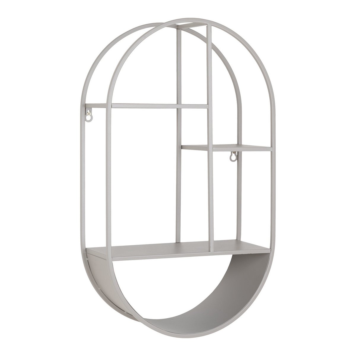 House Nordic ApS - Feira Wandplank - Wandplank, ovaal, staal, koel grijs, 35x15x60 cm - Deco Delights