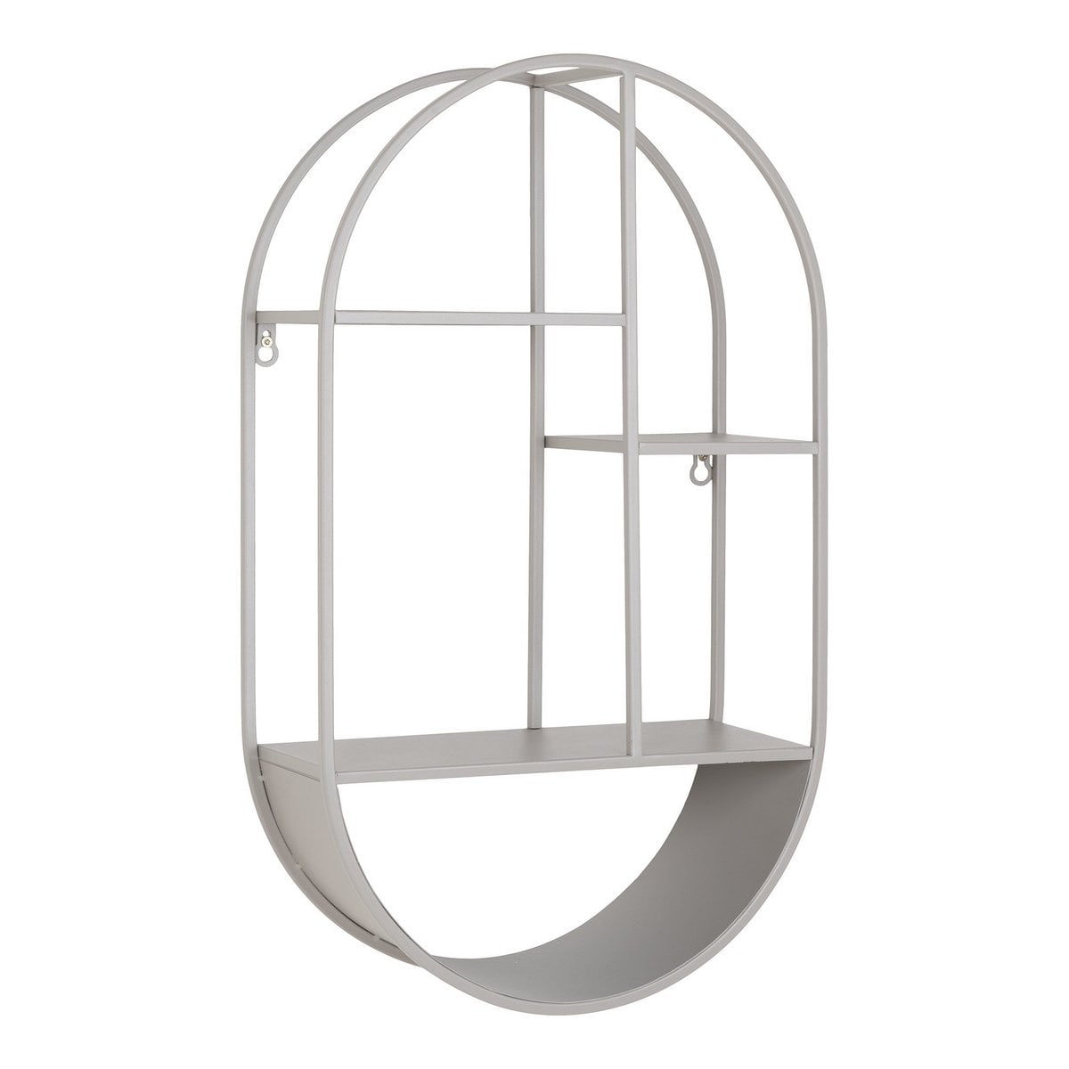 House Nordic ApS - Feira Wandplank - Wandplank, ovaal, staal, koel grijs, 35x15x60 cm - Deco Delights