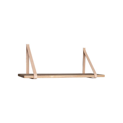 House Nordic ApS - Forno Plank - Natuurlijk, Rubberhout/Leer, 80x20x2 cm - Deco Delights