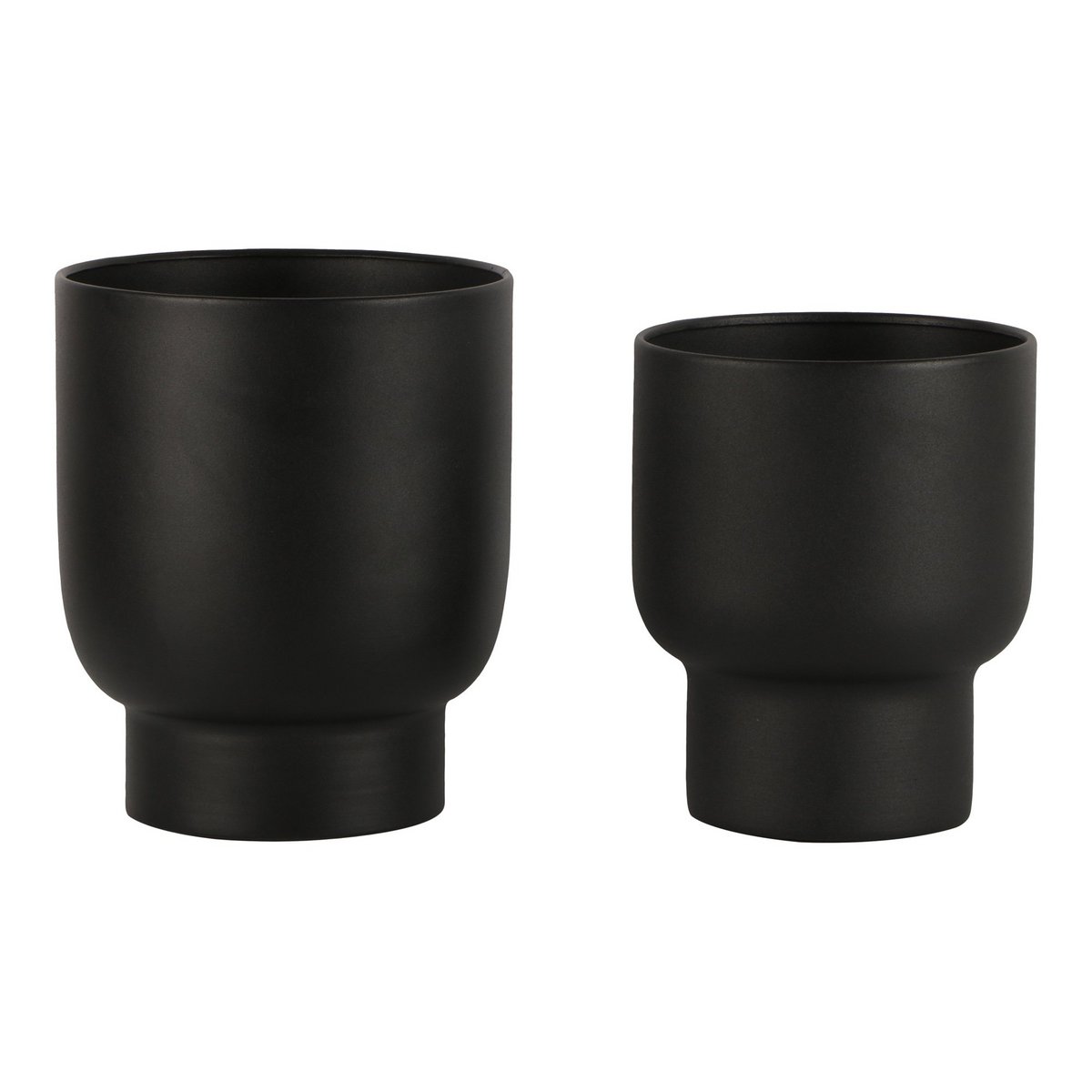 House Nordic ApS - Fulda Planter - Plantenbak, metaal, zwart, set van 2 - Deco Delights