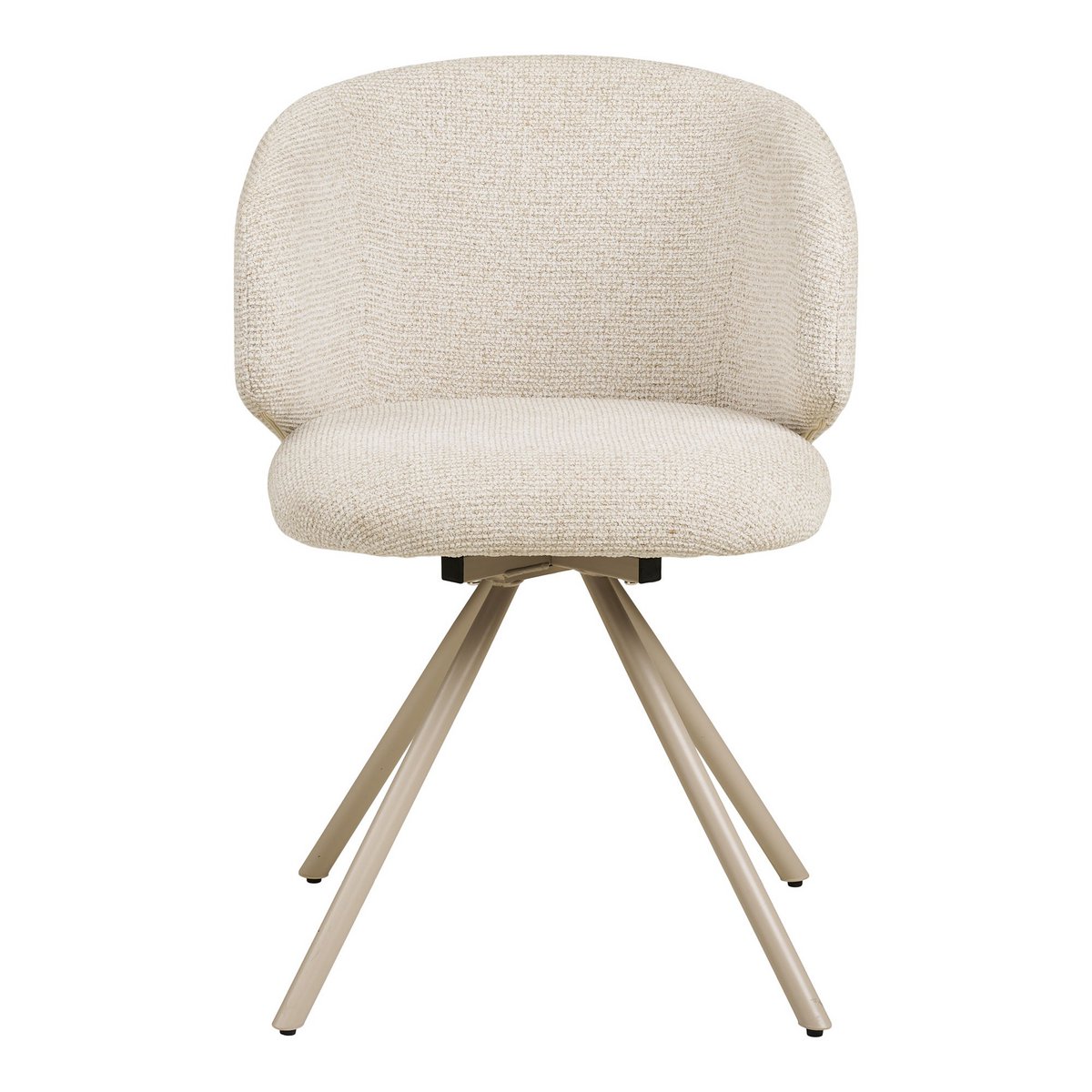 House Nordic ApS - Fulham Eetkamerstoel met draaiknop, zand, zand poten, HN1320 - Set van 2 - Deco Delights