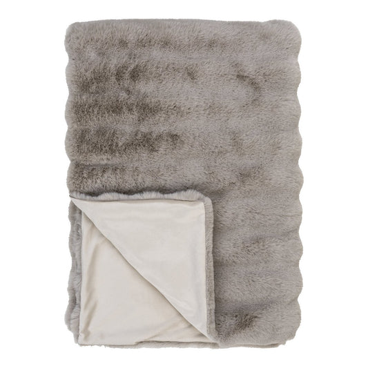 House Nordic ApS - Galena Plaid - Plaid, kunstbont, beige, 130x180 cm - Deco Delights