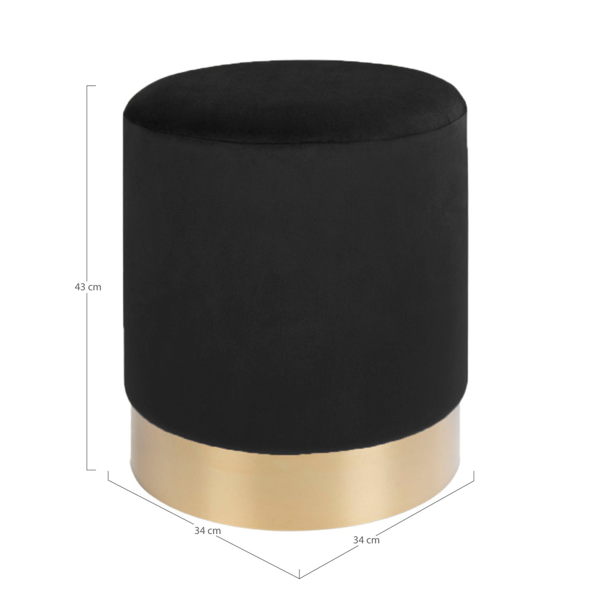 House Nordic ApS - Gamby Poef Zwart - Deco Delights Poef