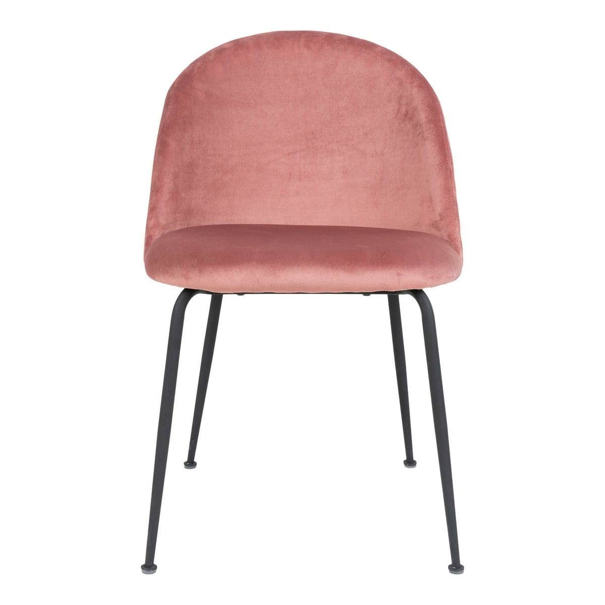 House Nordic ApS - Geneve Eetkamerstoel (2x) fluweel roze ZW - Deco Delights Eetkamerstoel