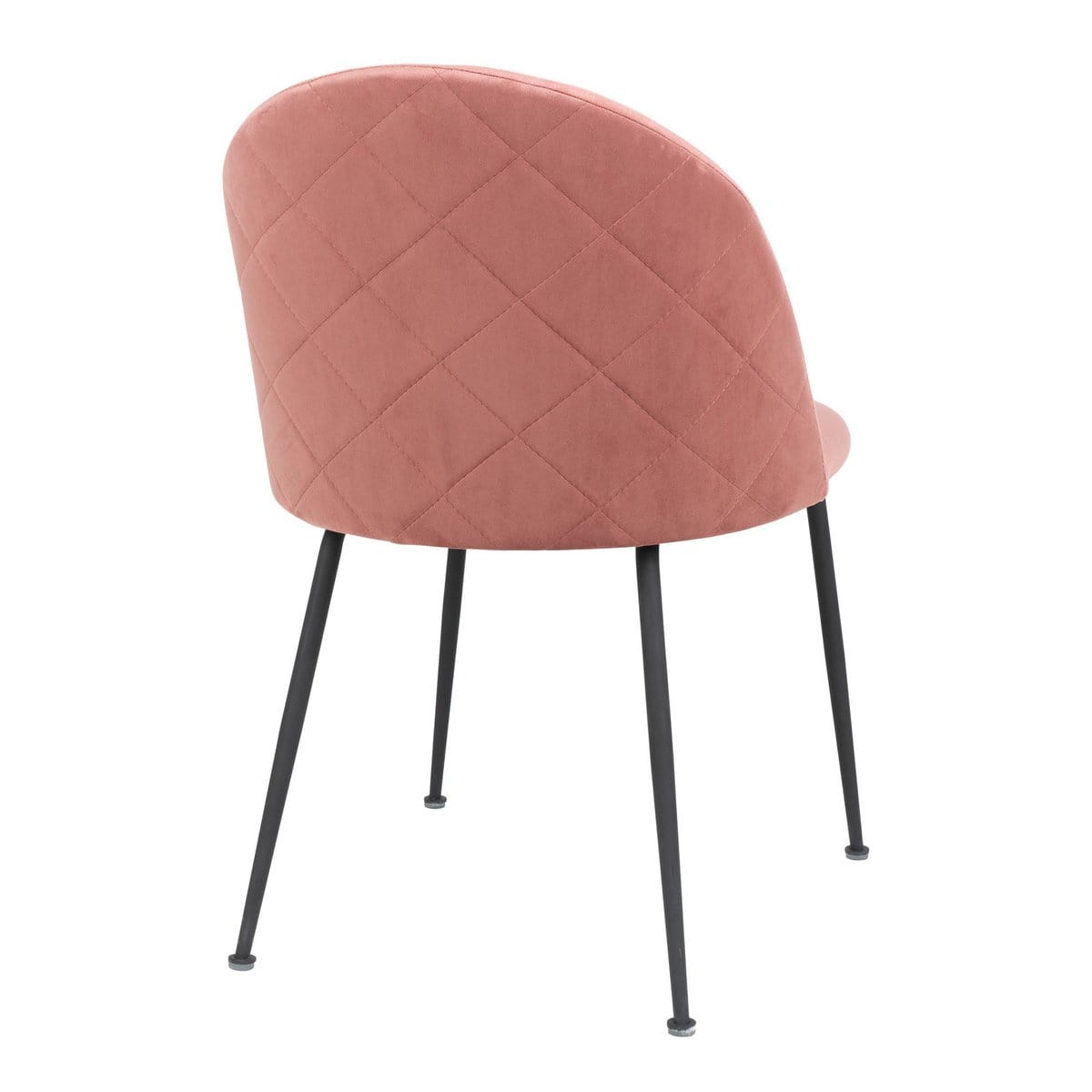 House Nordic ApS - Geneve Eetkamerstoel (2x) fluweel roze ZW - Deco Delights Eetkamerstoel