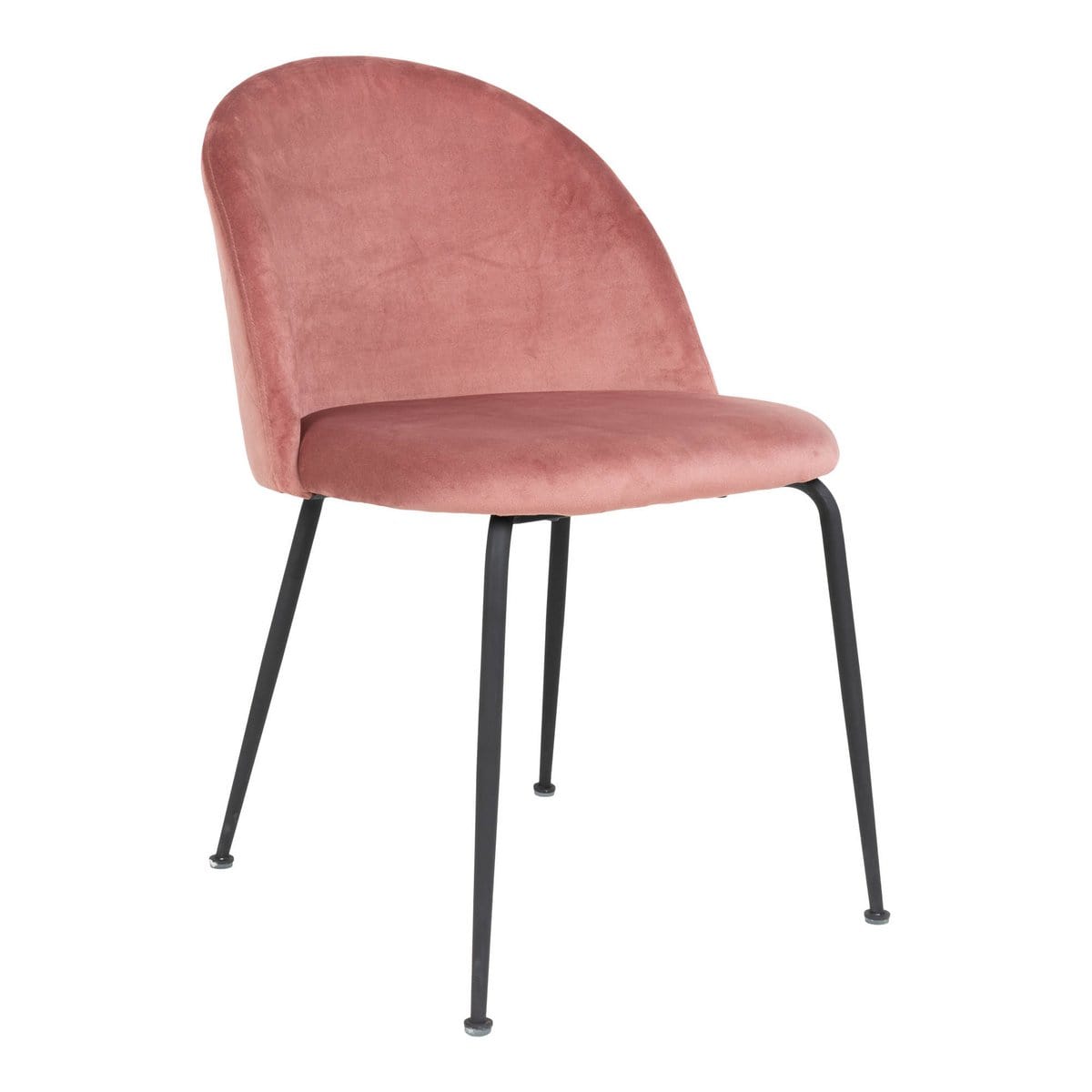 House Nordic ApS - Geneve Eetkamerstoel (2x) fluweel roze ZW - Deco Delights Eetkamerstoel