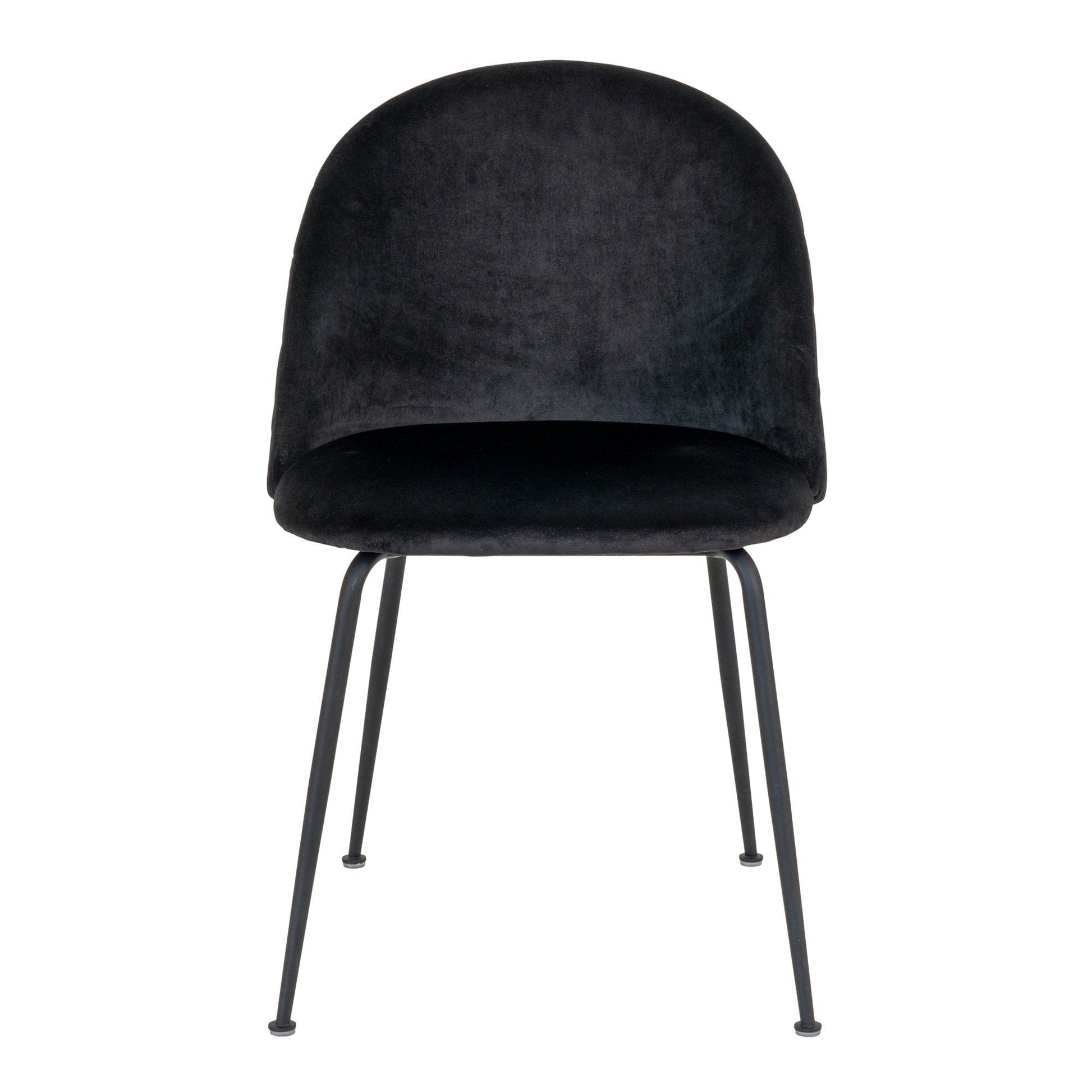 House Nordic ApS - Geneve Eetkamerstoel (2x) fluweel zwart ZW - Deco Delights Eetkamerstoel