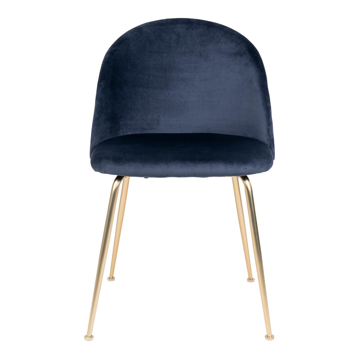 House Nordic ApS - Geneve eetkamerstoel - Fluweel, staal, blauw - Set van 2 - Deco Delights