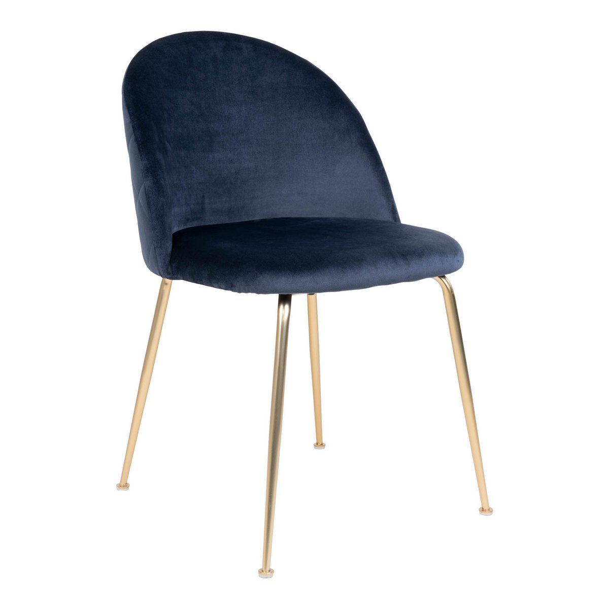 House Nordic ApS - Geneve eetkamerstoel - Fluweel, staal, blauw - Set van 2 - Deco Delights