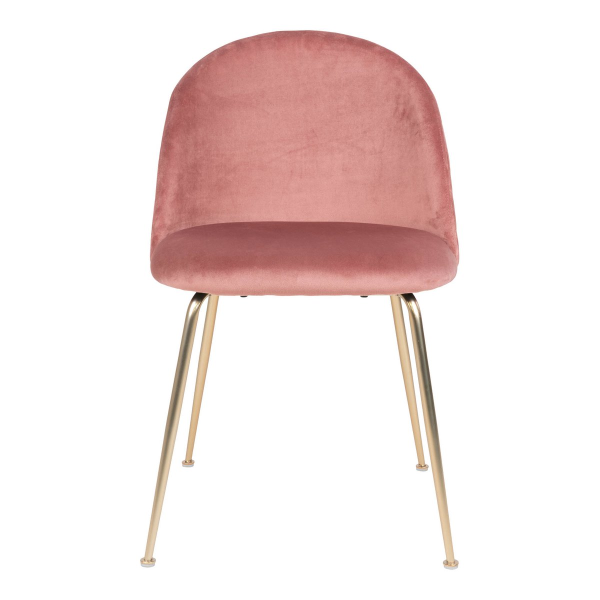House Nordic ApS - Geneve eetkamerstoel - Fluweel, staal, roze - Set van 2 - Deco Delights