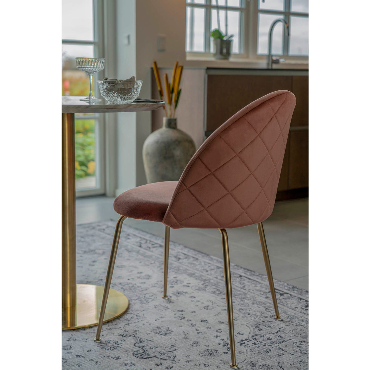House Nordic ApS - Geneve Eetkamerstoel Roze - Deco Delights Eetkamerstoel