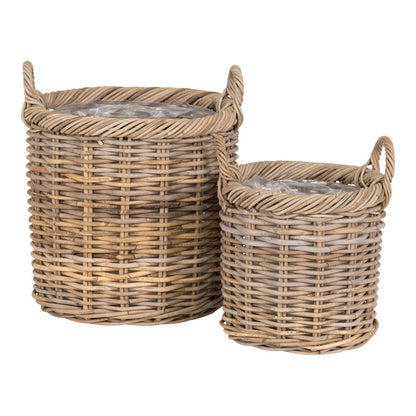 House Nordic ApS - Gili-manden - natuurlijk, Kubu-rotan - set van 2 - Deco Delights