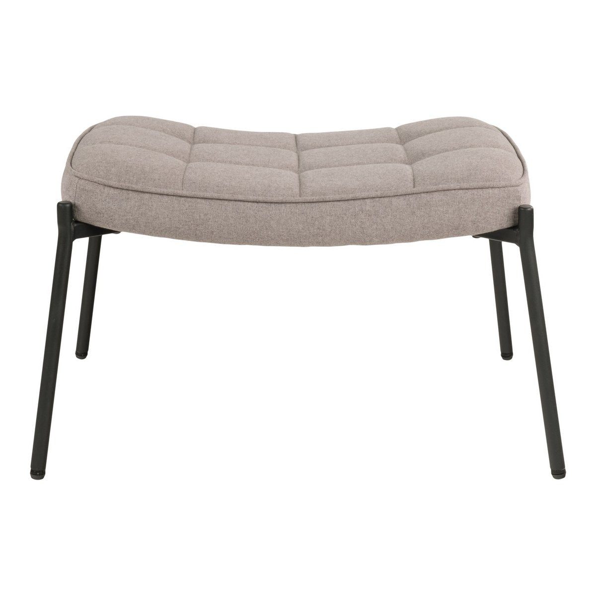 House Nordic ApS - Glasgow Voetsteun - Steen, Polyester/Genenhout/Staal, 41x61x36 cm - Deco Delights