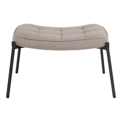 House Nordic ApS - Glasgow Voetsteun - Steen, Polyester/Genenhout/Staal, 41x61x36 cm - Deco Delights