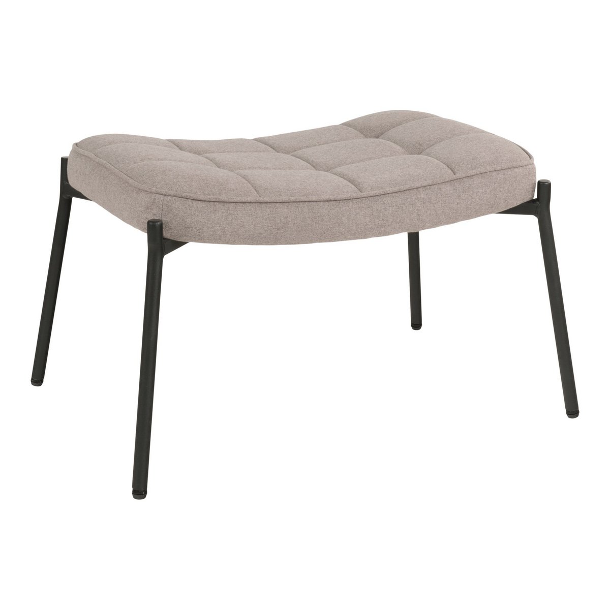 House Nordic ApS - Glasgow Voetsteun - Voetsteun, steen met zwarte poten, HN1231 - Deco Delights