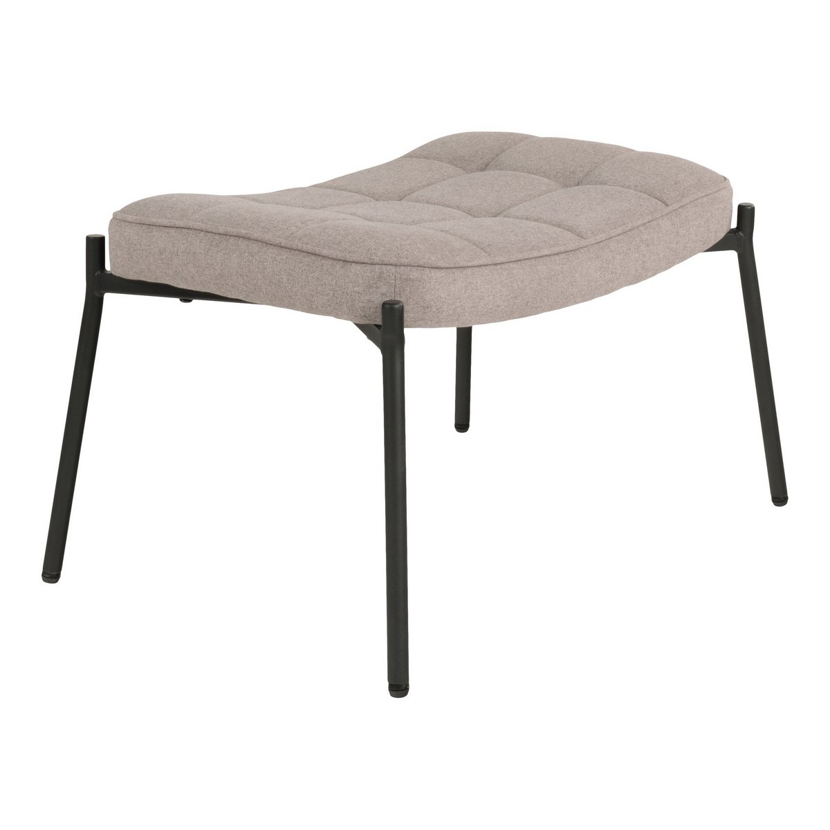 House Nordic ApS - Glasgow Voetsteun - Voetsteun, steen met zwarte poten, HN1231 - Deco Delights