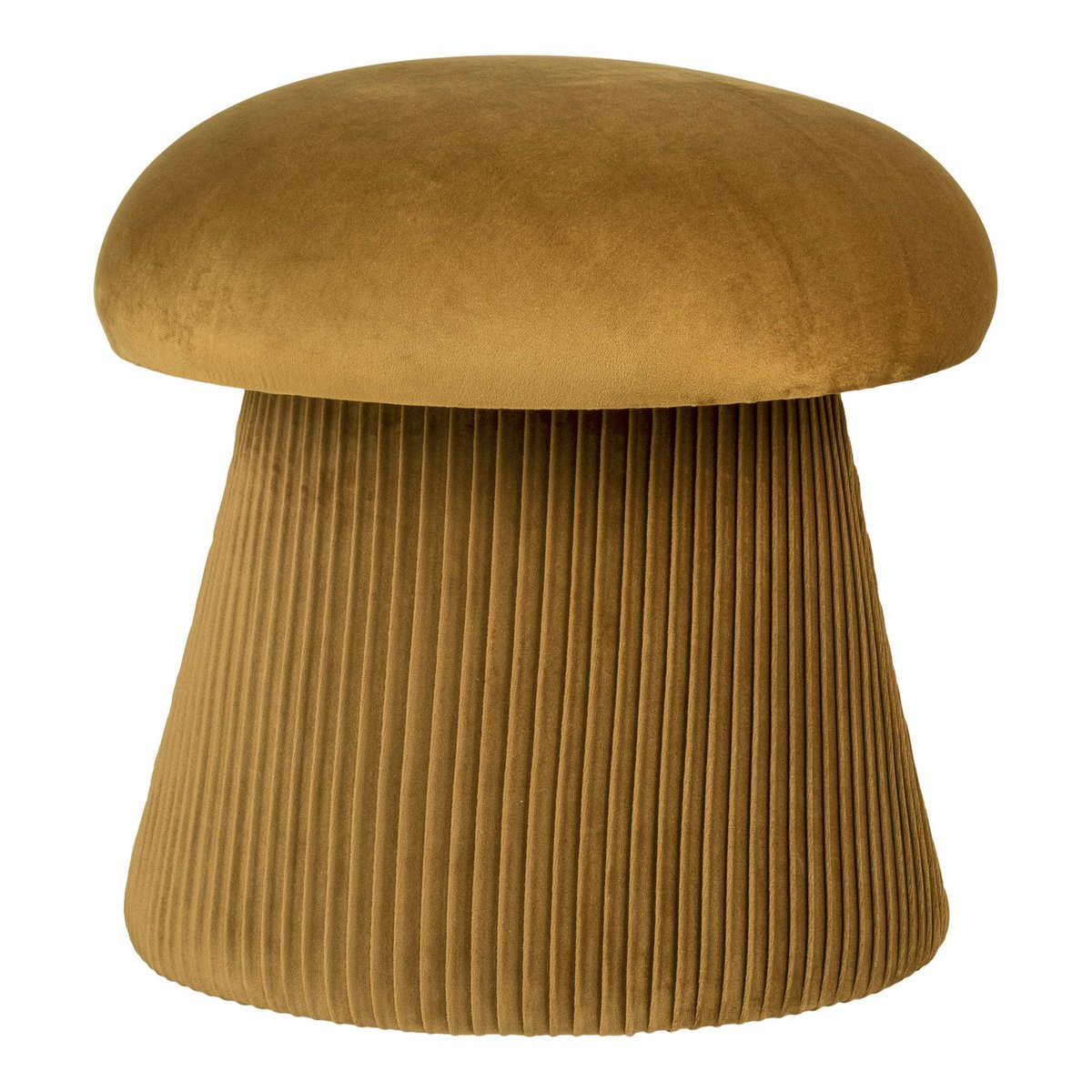 House Nordic ApS - Hampton Poef - Oker, MDF/Karton/Textiel, Ø39x42 cm - Deco Delights