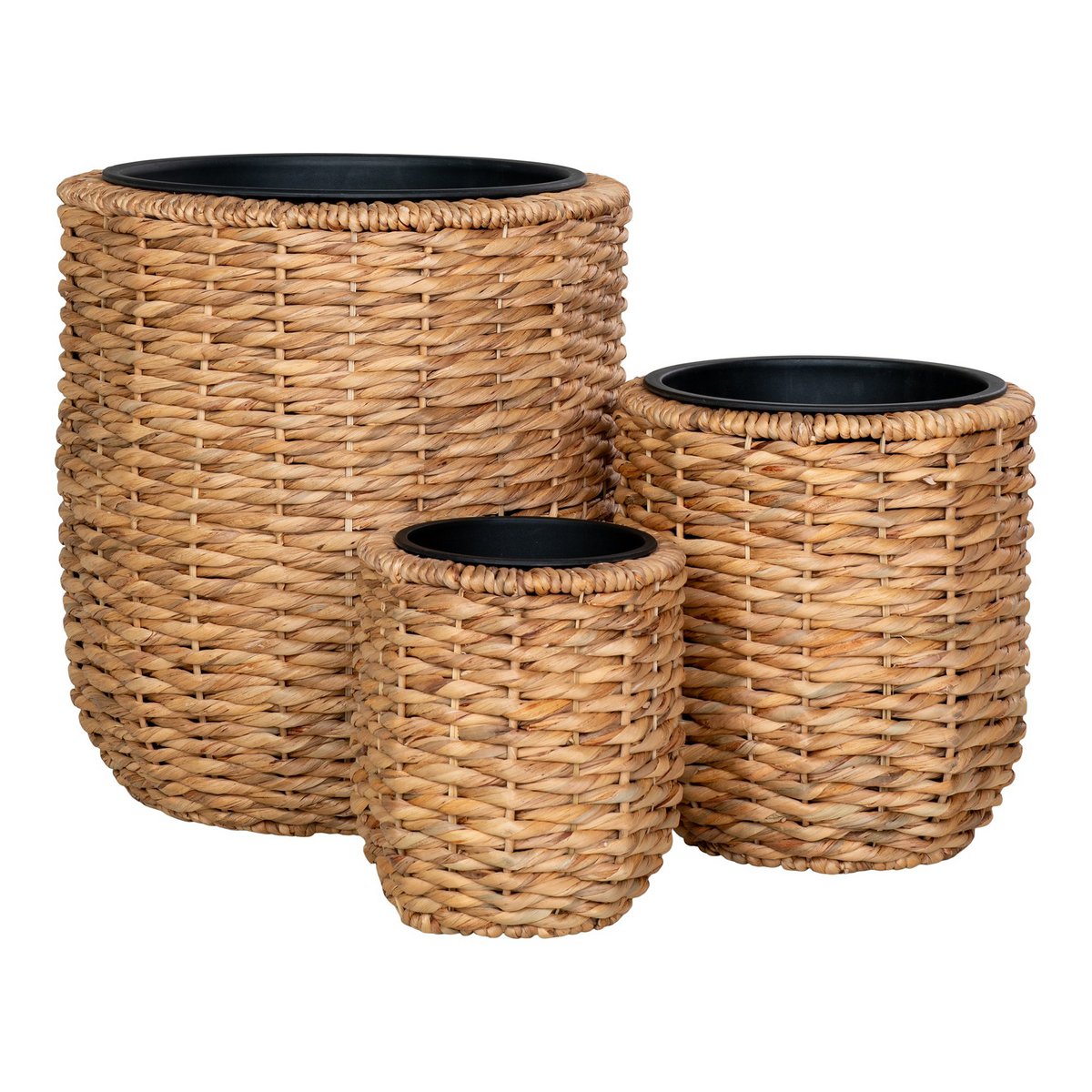 House Nordic ApS - Hanoi Planter - Plantenbak, waterhyacint, rond, naturel, set van 3 - Deco Delights