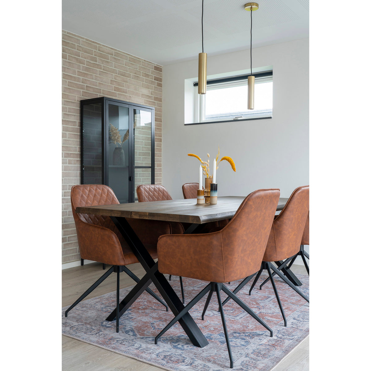 House Nordic ApS - Harbo Draaibare Eetkamerstoel Bruin - Deco Delights Eetkamerstoel