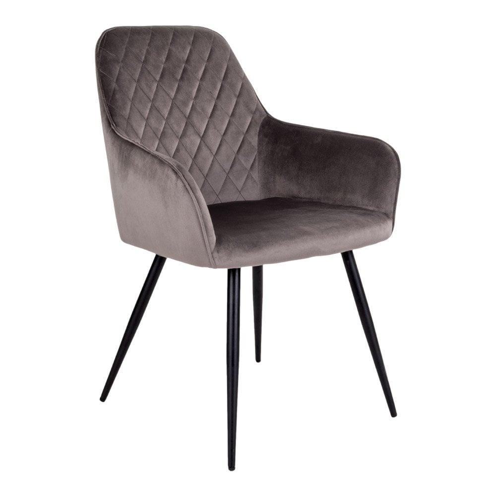 House Nordic ApS - Harbo Eetkamerstoel - Fluweel, Staal, Lichtbruin - Set van 2 - Deco Delights