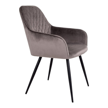 House Nordic ApS - Harbo Eetkamerstoel - Fluweel, Staal, Lichtbruin - Set van 2 - Deco Delights
