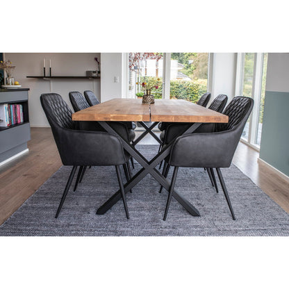 House Nordic ApS - Harbo Eetkamerstoel PU Leer Zwart - Deco Delights Eetkamerstoel
