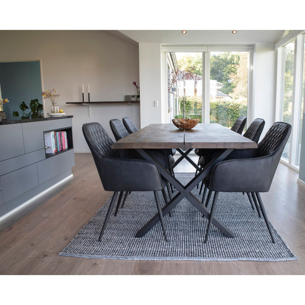 House Nordic ApS - Harbo Eetkamerstoel PU Leer Zwart - Deco Delights Eetkamerstoel