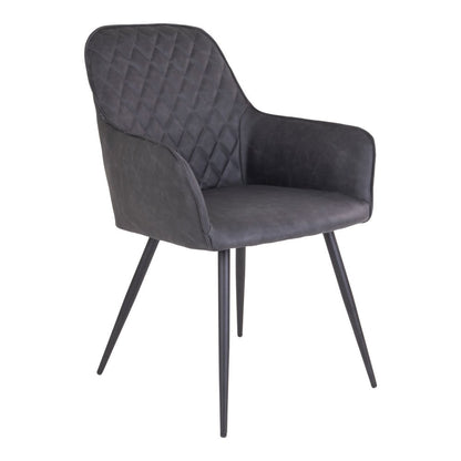 House Nordic ApS - Harbo Eetkamerstoel - PU, Staal, Grijs - Set van 2 - Deco Delights