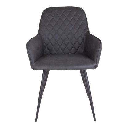 House Nordic ApS - Harbo Eetkamerstoel - PU, Staal, Grijs - Set van 2 - Deco Delights