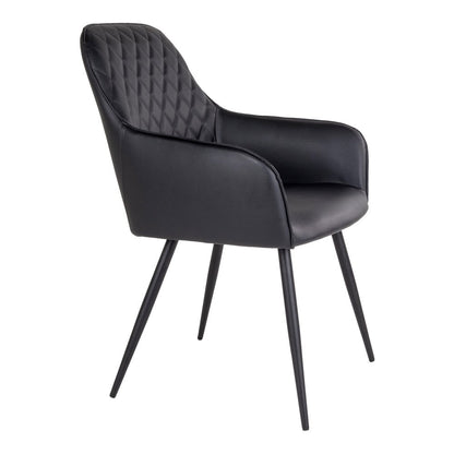 House Nordic ApS - Harbo Eetkamerstoel - PU, Staal, Zwart - Set van 2 - Deco Delights