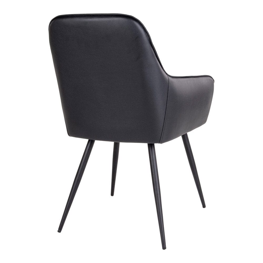 House Nordic ApS - Harbo Eetkamerstoel set van 2 kunstleer zwart - Deco Delights Eetkamerstoel
