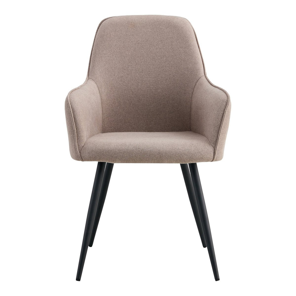 House Nordic ApS - Harbo Eetkamerstoel - Steen, Zwarte Poten - Set van 2 - Deco Delights