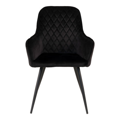 House Nordic ApS - Harbo Eetkamerstoel Velours Zwart - Deco Delights Eetkamerstoel