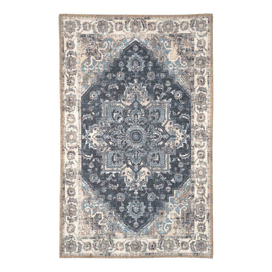 House Nordic ApS - Havana Deurmat - Blauw, Chenille Polyester, 50x80cm - Deco Delights