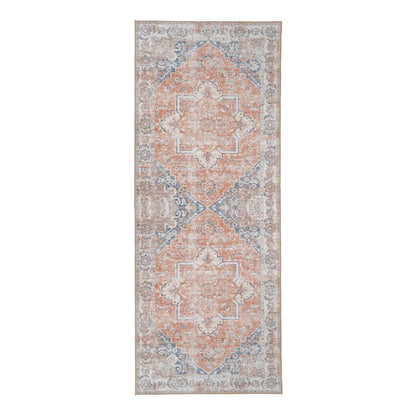 House Nordic ApS - Havana Gangloper - Blauw/Oranje, Chenille Polyester, 80x200 cm - Deco Delights