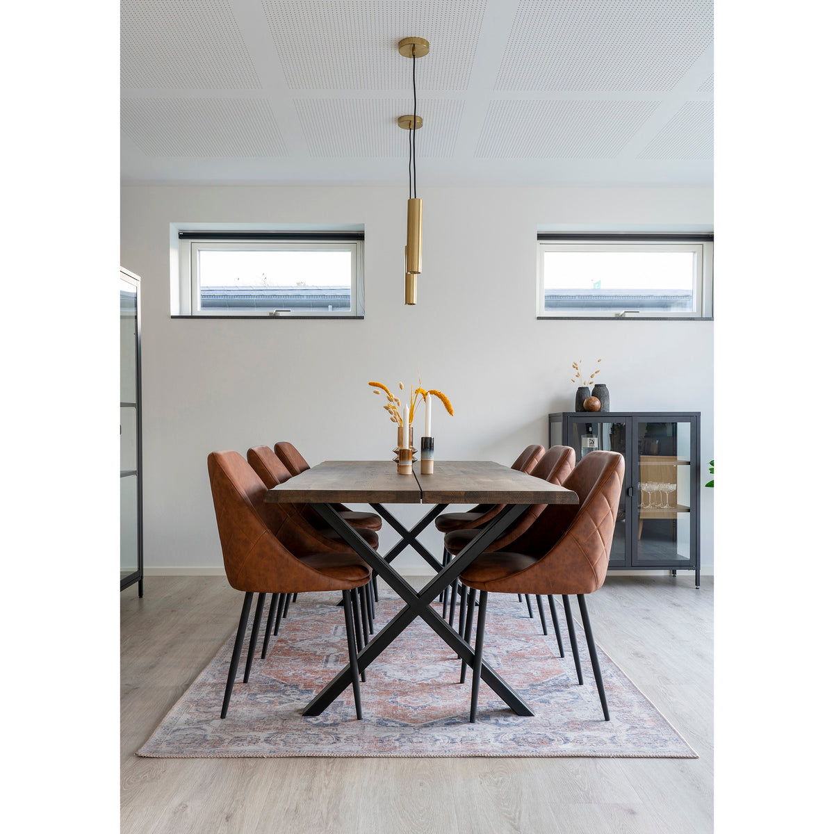 House Nordic ApS - Havana Vloerkleed Blauw/Oranje - Deco Delights Vloerkleed