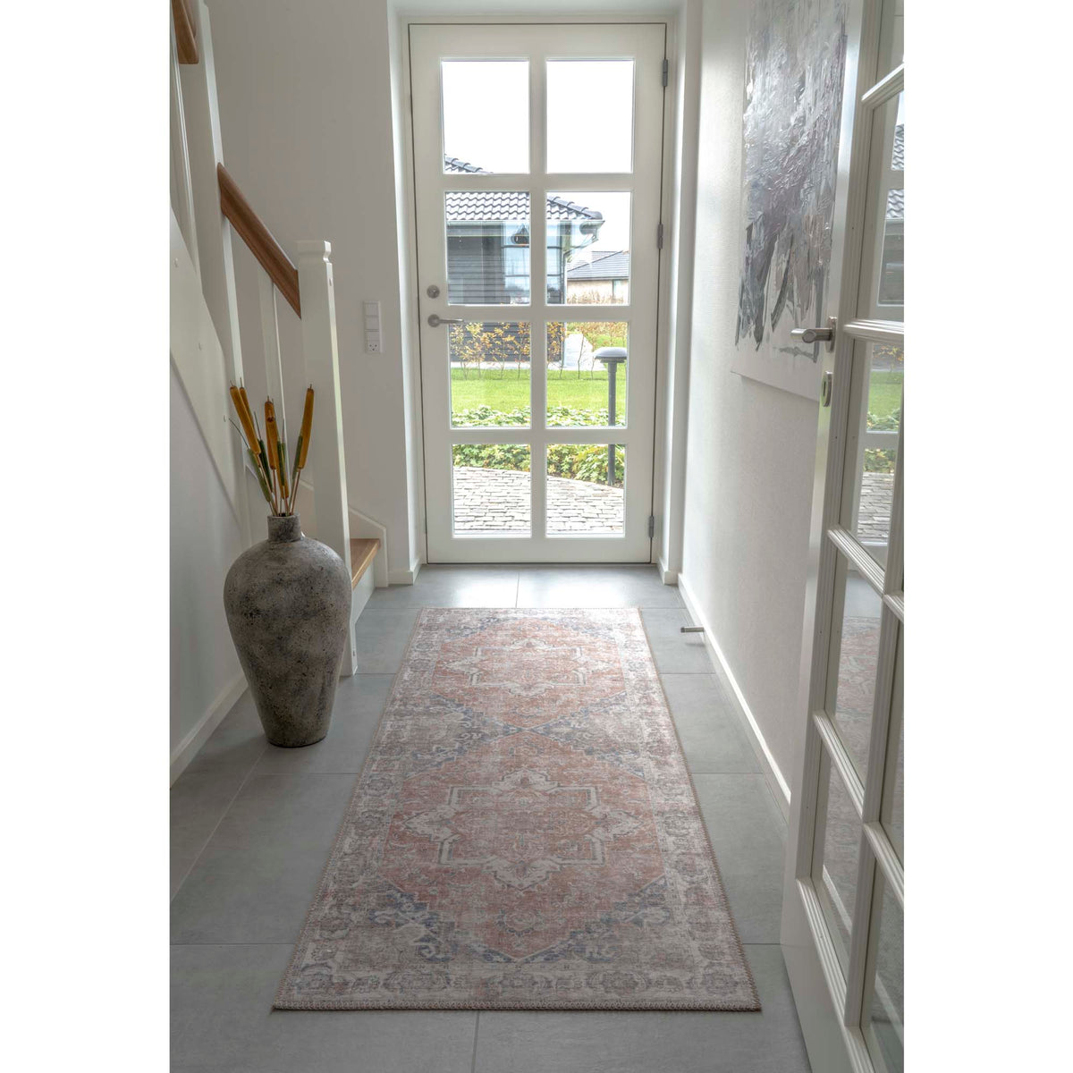 House Nordic ApS - Havana Vloerkleed Blauw/Oranje 80x200 cm - Deco Delights Vloerkleed