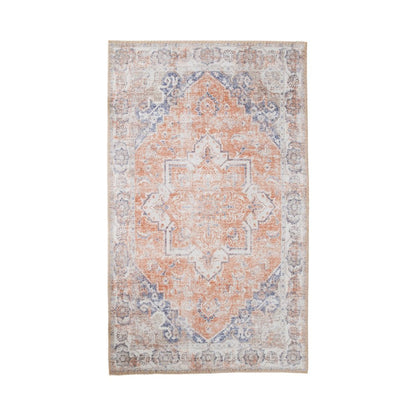 House Nordic ApS - Havana Vloerkleed - Chenille Polyester, Blauw/Oranje - 160x230 cm - Deco Delights