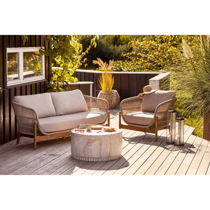 House Nordic ApS - Herslev Lantaarn, glas/metaal, antiek messing look, 12x12x49 cm - Deco Delights