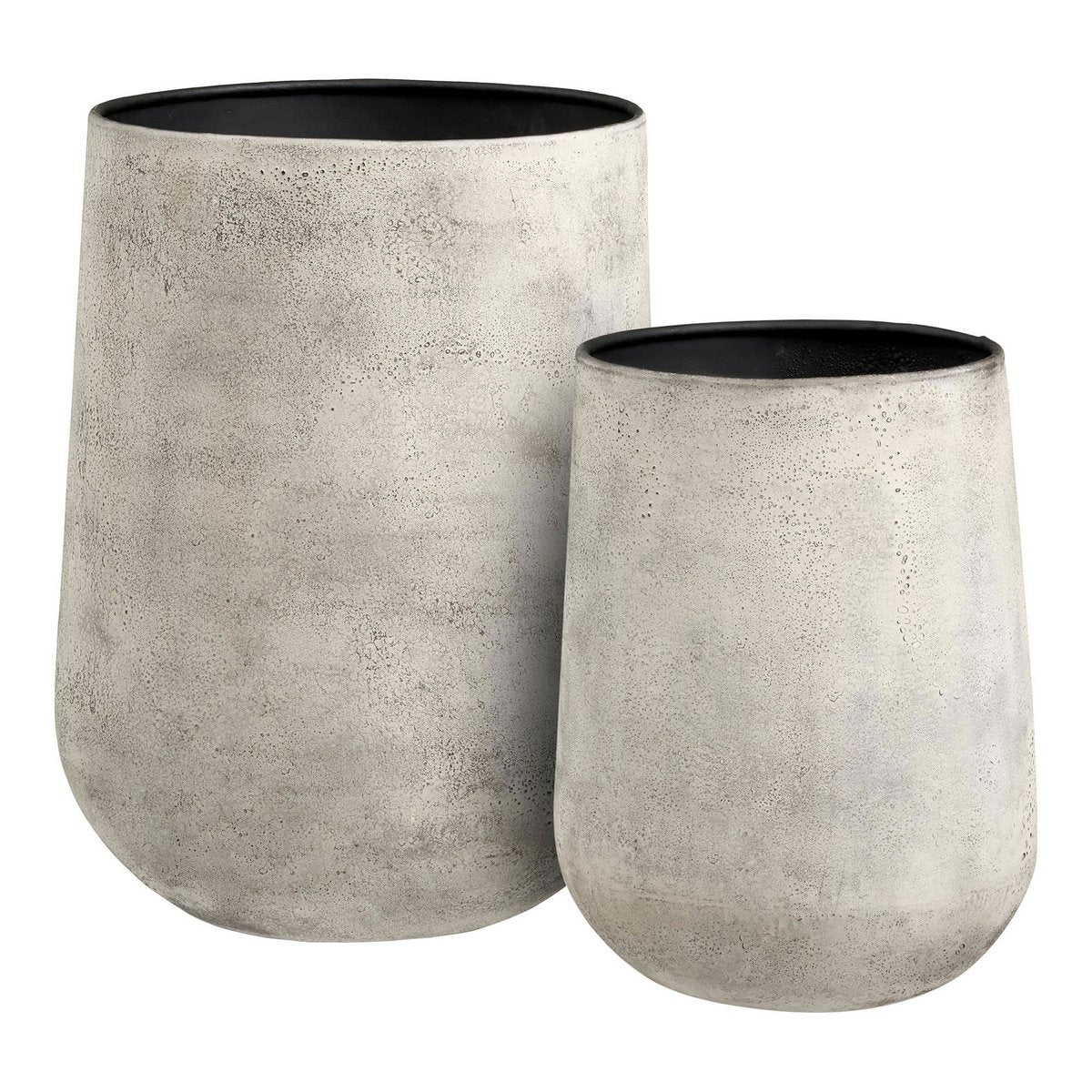 House Nordic ApS - Hou Decoratieve pot, metaal, antiek beige, set van 2 - Deco Delights