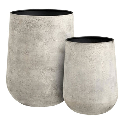 House Nordic ApS - Hou Decoratieve pot, metaal, antiek beige, set van 2 - Deco Delights