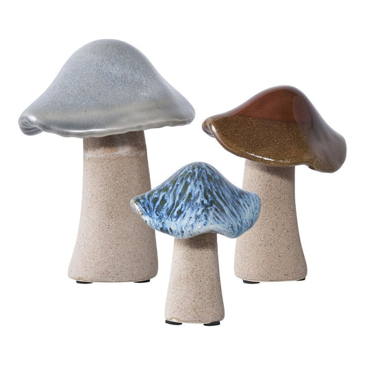 House Nordic ApS - House Nordic Decoratie Paddenstoelen - Groen / Bruin / Blauw - Deco Delights
