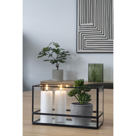 House Nordic ApS - House Nordic Orkaan Kaarsenhouder - Zwart - Deco Delights Lantaarn