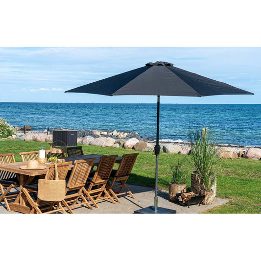 House Nordic ApS - Houston Parasol - Parasol met slinger en kanteling, metalen paal, zwart, ø300 cm - Deco Delights